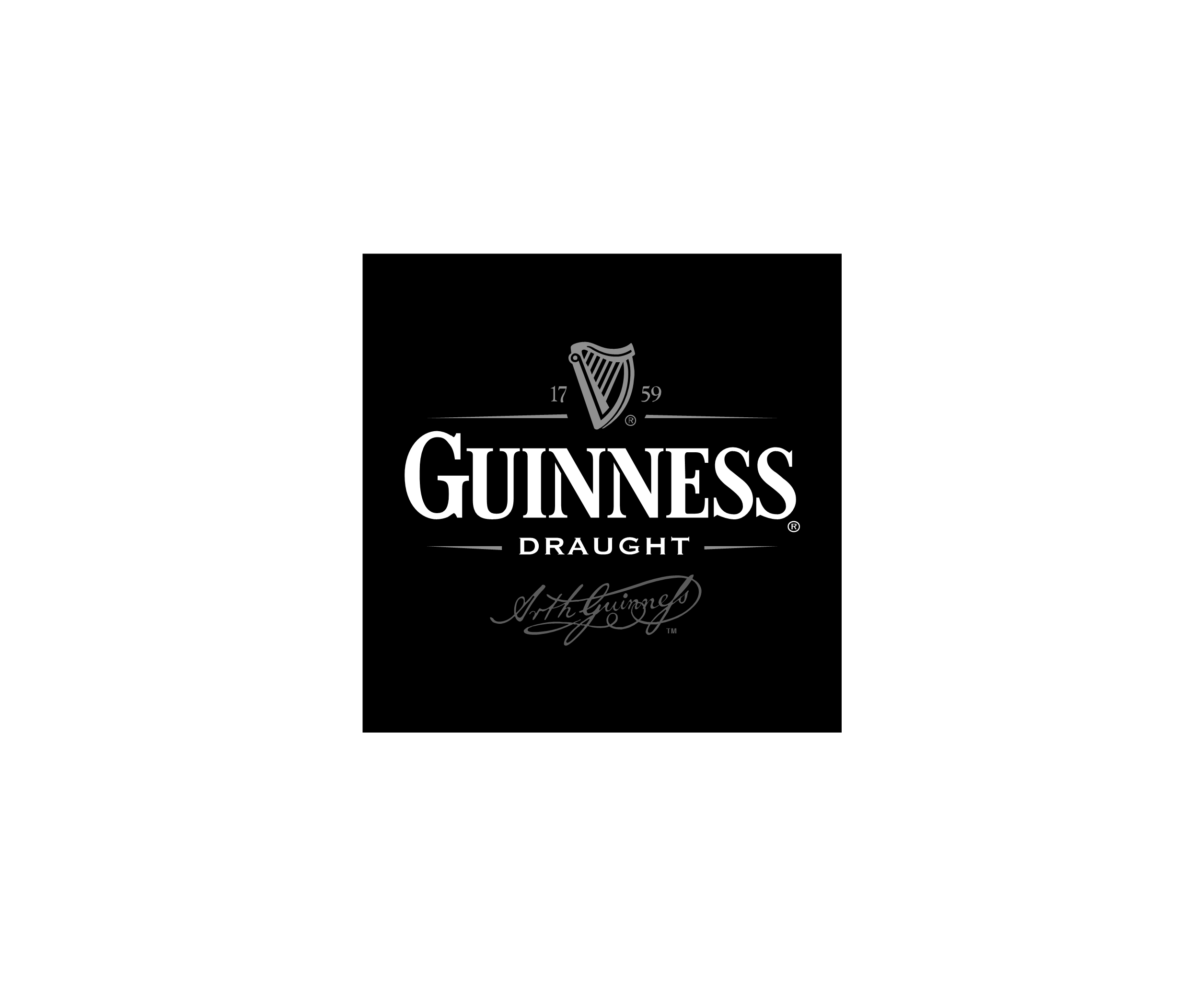 Guiness Draft标志